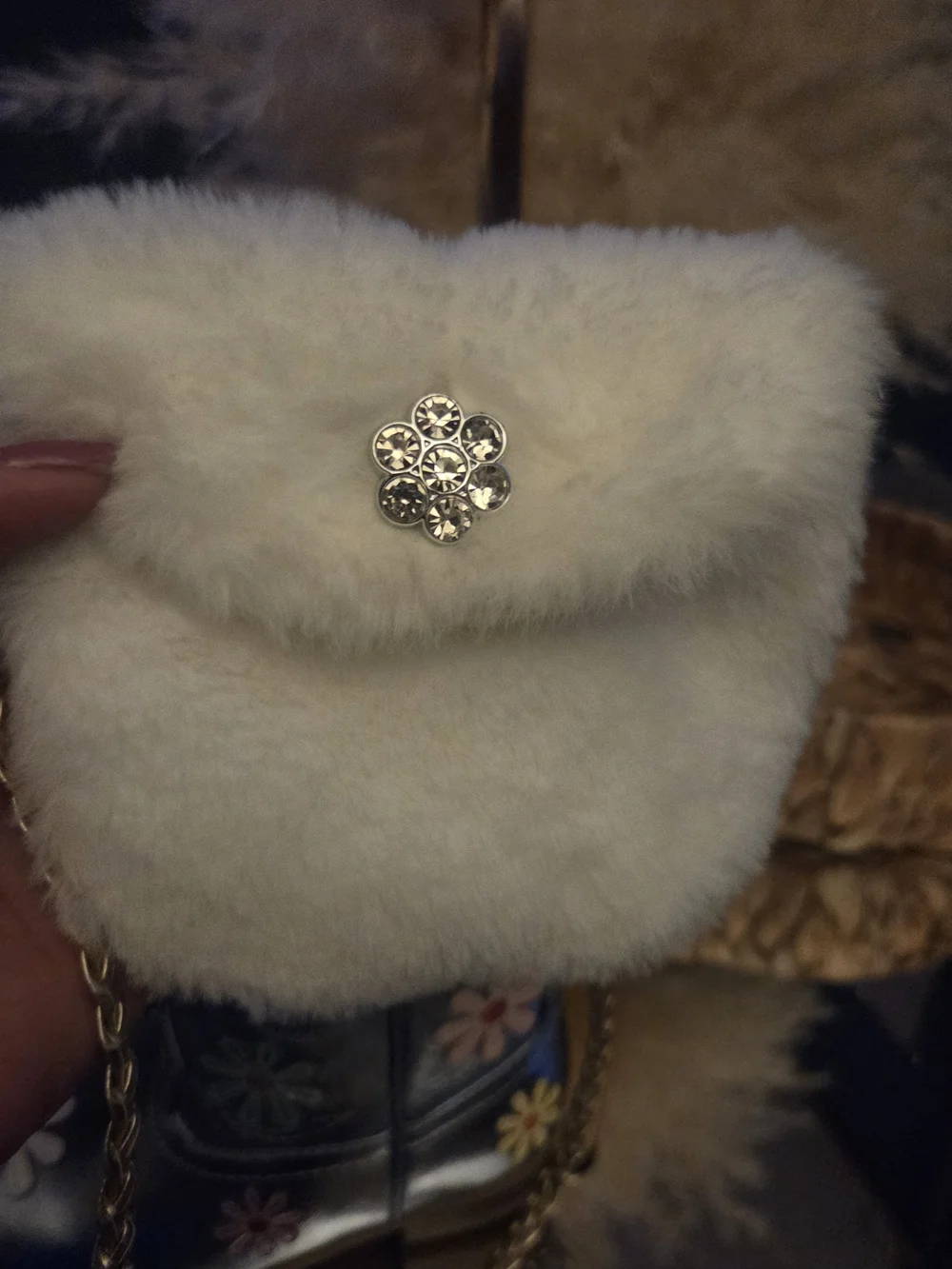 3fer Bundle Girls Western Cowgirl Boots + Faux Fur Mini Bag + Bluey Coin Purse